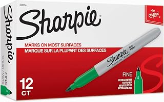 Permanent Markers by Sharpie – 1 Count (Pack of 144), Rubber, Green, Pack of 144, Model 30004