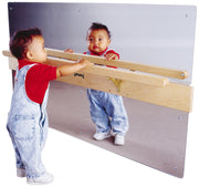 Infant Coordination Mirror Brown by Jonti-Craft – 27.5"L x 48"W, Wood, Brown, Model 0619JC