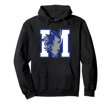 Curtis-Tufts M Mustang Pullover Hoodie by Curtis-Tufts High School, Medford, MA 02155 – Black, Model 0J9HAXS0NRN