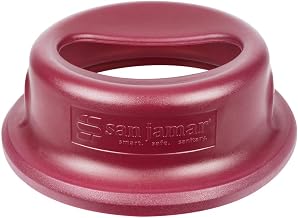 San Jamar KA4400 44 Gallon Red Round Tableware Retriever Trash Can Lid