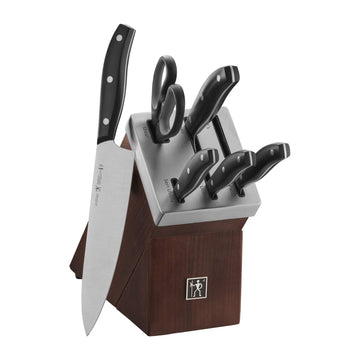 Definition 7-pc Self-Sharpening Block Set by HENCKELS – 7-pc, Stainless Steel, Black, Pack of 7, Model 19485-007