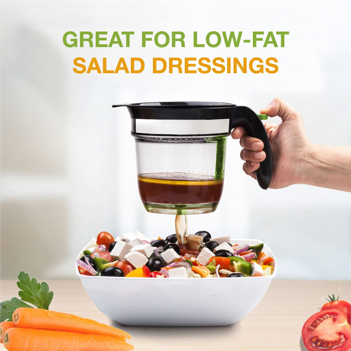Vondior Gravy Separator, 4 Cup Capacity, Green