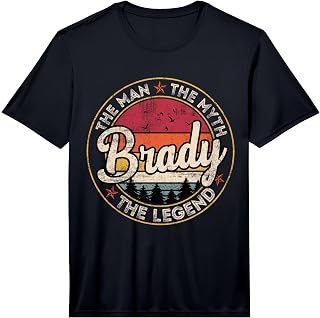Brady The Man The Myth The Legend Personalized Name Performance T-Shirt