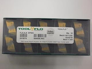 10pc) ToolFlo FLA 4L8 GP50 Top Notch Carbide Acme Threading Inserts NA 4L8 GP50C Tool Flo