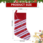Tokforty Candy Cane Christmas Stockings, 19 Inch, 12 Pack Red and White