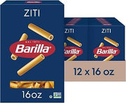 Barilla Ziti Pasta, Non-GMO Kosher Pasta, 16oz. (12PK)