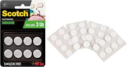 Scotch Multi-Purpose Hook and Loop Fasteners, 5/8 in x 5/8 in, Circles, 16 Sets, White, for Indoor Use, Holds up to 3 lbs/1 lb per 1 in.