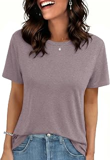 Tshirt for Women Short Sleeve Summer Tops Casual Basic Tee Shirts