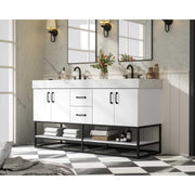 Caroline Bathroom Vanity White by Lighting Design – Wood, White, Model VF29260DWH