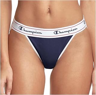 Champion Panties, Heritage Bikini Underwear for Women, Moisture-Wicking, Cotton Stretch, Imperial Indigo, 2X Large
