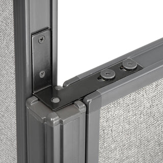 Office Panels High-Low Corner 90 Kit for 46" Low Panel with Cable by Global Industrial – Steel, Black, Model 240255P