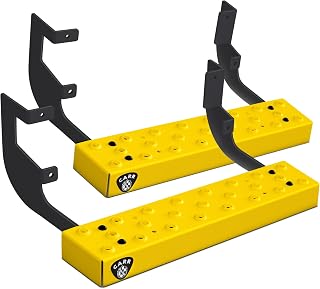 Automotive Carr's 501627: WTS - 16" Retractable Step - Xp3 Blk Pwdr Coat/Xp7 Sfty YLW Pwdr Coat Non-Slip Grip S