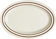 G.E.T. OP-950-U Melamine Oval Serving Platter / Dinner Plate, 9.75" x 7.25", Ultraware (Set of 12)