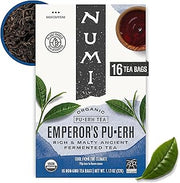 Numi Organic Emperor’s Pu-erh Tea, 16 Dark Tea Bags, High Caffeine