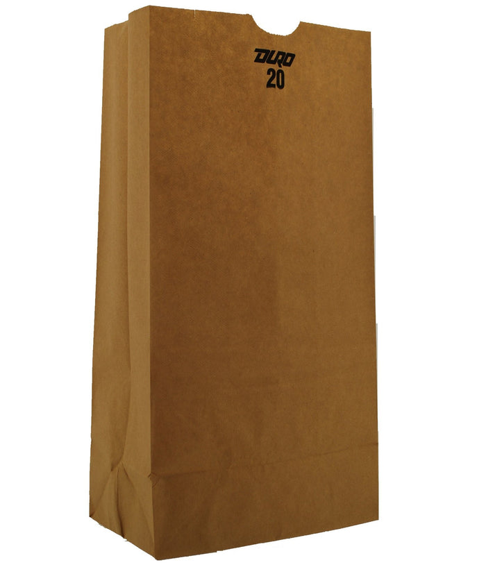 Duro ID# 18420 20# SOS Bag 40# 100% Recycled Natural Kraftm, 500 Piece