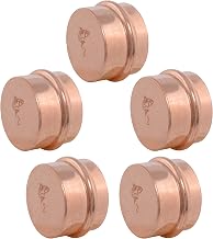 SharkBite 2 Inch End Cap, Copper Press Plumbing Fitting, Pack of 5, UPR0454X5