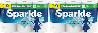 Sparkle Paper Towels, 3 Triple Rolls, Pack of 2 | Pick-A-Size