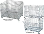 Nashville Wire Folding Wire Container GJR5, 32x20x21, 1000 Lb. Capacity