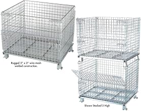 Nashville Wire Folding Wire Container GJR5, 32x20x21, 1000 Lb. Capacity