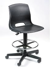 Global Industrial Contoured Plastic Stool, Black