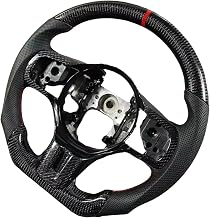 Replacement Compatible For Mitsubishi Lancer Evolution EVO X EX 10 2008-2015 D Shape Real Carbon Fiber Steering Wheel With Leather Wrapped