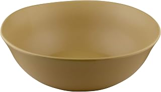 Elite Global Solutions ECO93-RT Round Bowl, 9 3/8" Dia. x 3" h., 50% Melamine 50% Bamboo, Rattan (Pack of 6)