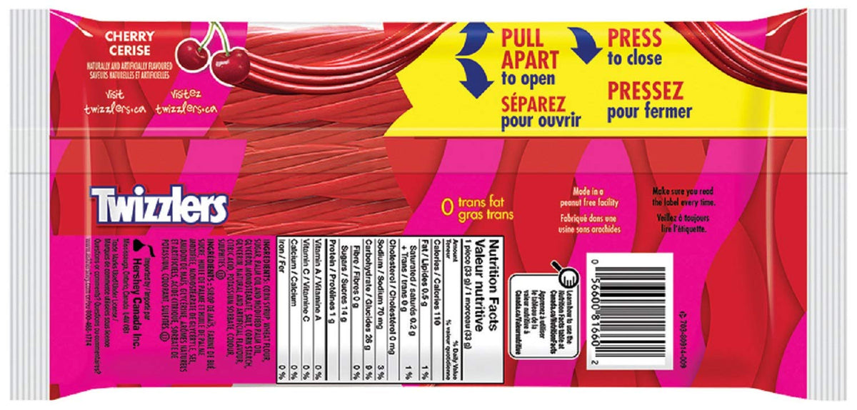 Cherry Pull N Peel Party Pack by Twizzlers – 13.96 Ounce (Pack of 1), Red