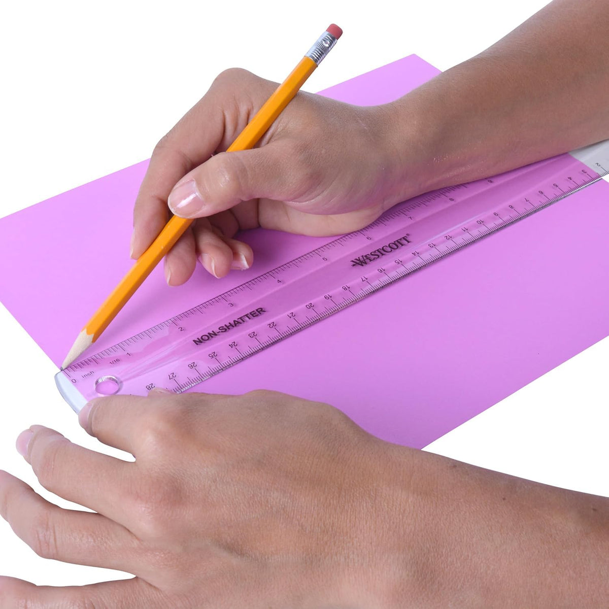 Shatterproof Ruler by Westcott – SINGLE, Plastic, Clear, Model 13862