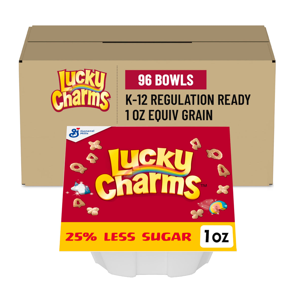 Lucky Charms Original / 1 Ounce (Pack of 96) / 96 Breakfast Foods