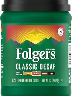 Folgers Classic Decaf Medium Roast Ground Coffee, 11.3 Ounces
