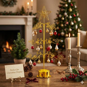 Hohiya Rotating Ornament Tree Display Stand, 24 Inch, Gold
