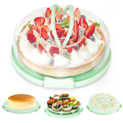 Ohuhu Cake Carrier with Lid, Holds 10 Inch Cakes, Green