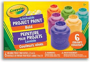 Crayola Washable Project Paint, 6 x 2oz Bold, Multicolor
