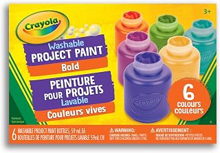 Crayola Washable Project Paint, 6 x 2oz Bold, Multicolor