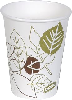 DIXIE 8OZ PAPER HOT CUPS BY GP PRO (GEORGIA-PACIFIC), FIT SMALL LIDS, PATHWAYS, 500 CUPS PER CASE