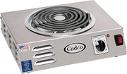 Cadco CSR-3T 14" Portable Electric Hot Plate, 1500W, 120V, Stainless Steel
