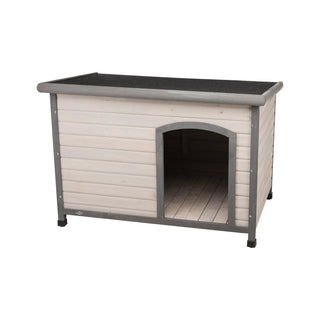 Natura Classic Dog House by TRIXIE – Large, Wood, Gray, Model 39563