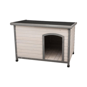 Natura Classic Dog House by TRIXIE – Large, Wood, Gray, Model 39563