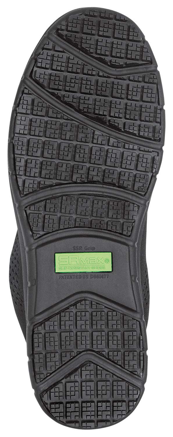 Womens Black MaxTrax Soft Toe SRO Slip-On Athletic 9.5 M by SR Max – 9.5, Rubber, Black, Model Anniston
