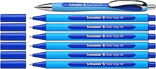 Schneider 152257 Slider Edge XB and Slider Rave XB Ballpoint Pen (Ink Colour: Blue) 6+1 Piece