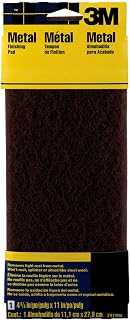 3M Hand Sanding Metal Finishing Pad, 4.375 in by 11 in, Maroon, Medium