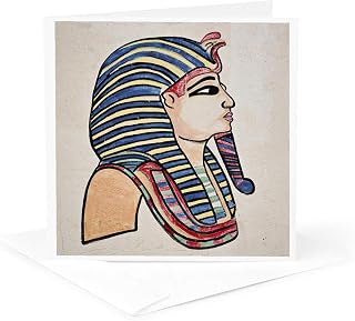 Egyptian figures on souvenir shop wall, Luxor, Egypt-AF14 AJE0256 - Adam Jones 1 Greeting Card with envelope