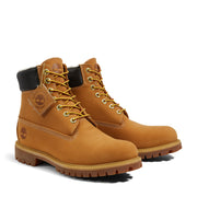 Men's Premium 6 Inch Lace Up Waterproof Boot by Timberland – 11.5 Wide, Leather, Wheat