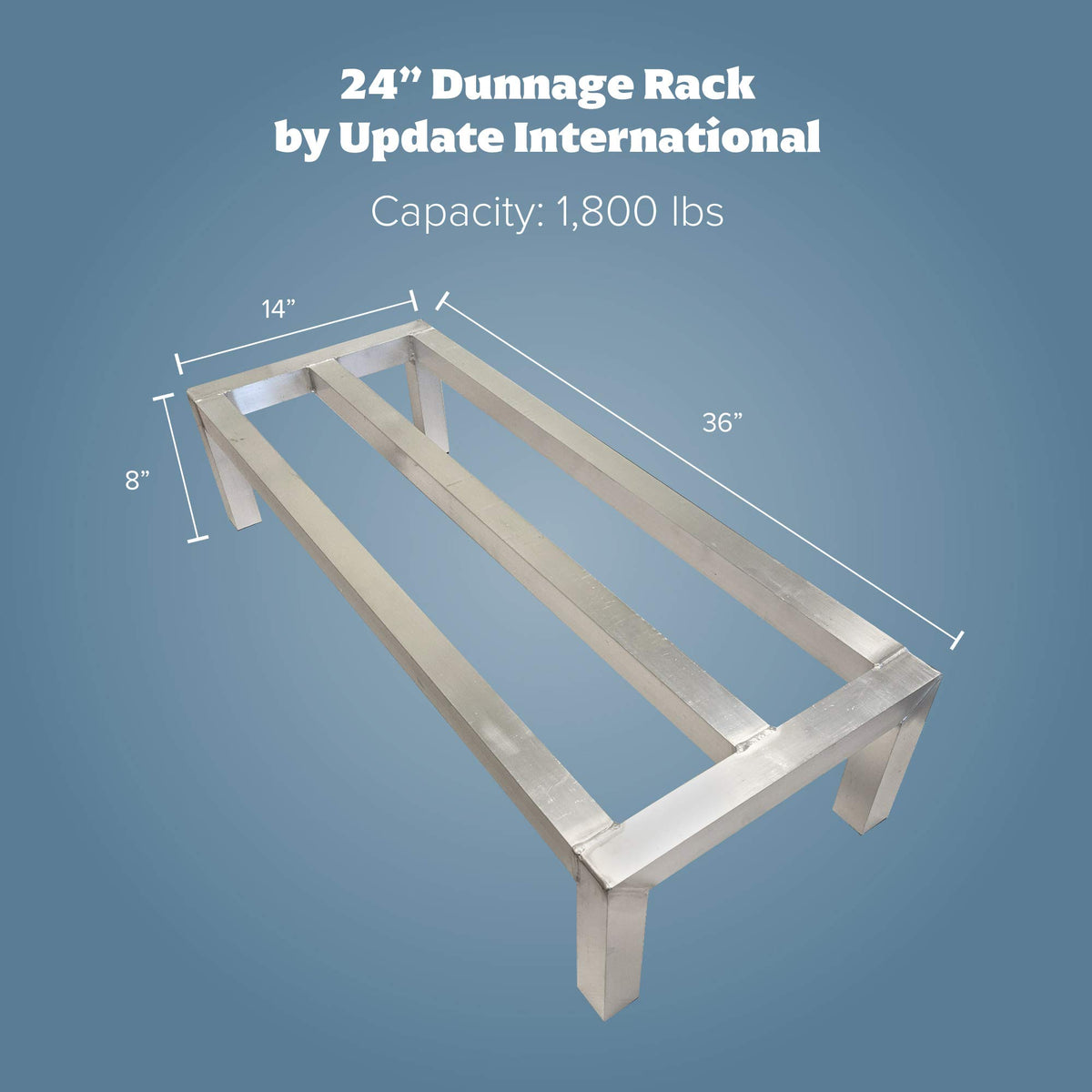 Update International 1 / 36-Inch x 14-Inch x 8-Inch / Silver Rack Shelves