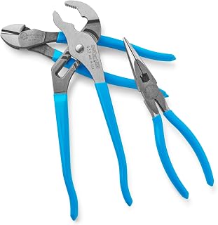 Channellock Pliers Set, Includes V-Jaw, Long Nose, Diagonal Cutters, 3 pieces (GS-23)