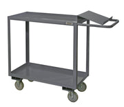 OPC 18 Gauge Steel Service Cart with 1-1/2" Lip Up by Durham – 36" Length x 18" Width, Steel, Gray, Model OPC-1836-2-95