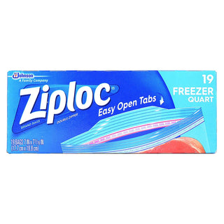 Freezer Bags by Ziploc – Quart, 1.0 quarts, Clear, Pack of 19, Model 00388