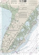 FL396 12.5 x 18 in. Cape May Peninsula, NJ Nautical Map Flag