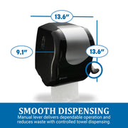 San Jamar Summit / Black/Silver / 13.6" x 13.6" x 9.1" Commercial Paper Hand Towel Dispensers