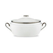 Solitaire White Covered Vegetable Bowl by Lenox – Covered Vegetable Bowl, 96 ounces, White Bone China, White, Model 6231245